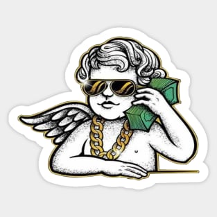 The angel of the rich Sticker